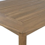 Table de salle à manger en bois d'acacia pour 8 personnes, style campagnard, marron clair, capacité de charge 82 kg, 70,75 L