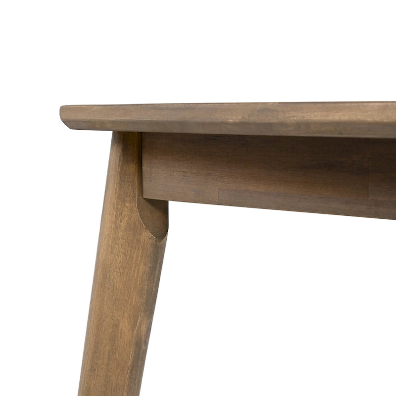 Table de salle à manger en bois d'acacia pour 8 personnes, style campagnard, marron clair, capacité de charge 82 kg, 70,75 L