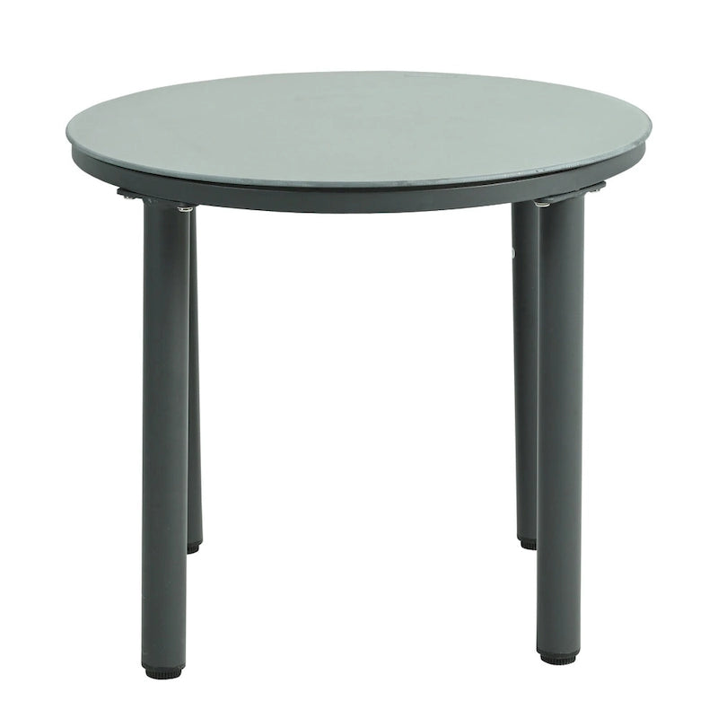 Élégant ensemble de canapé de patio modulaire demi-lune 8 pièces avec tables basses hautes et basses