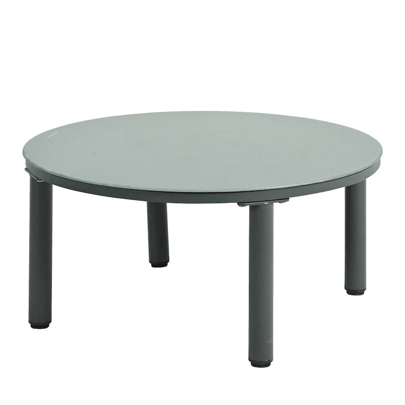 Élégant ensemble de canapé de patio modulaire demi-lune 8 pièces avec tables basses hautes et basses