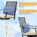 Lot de 2 tabourets de bar de terrasse avec accoudoirs et dossier