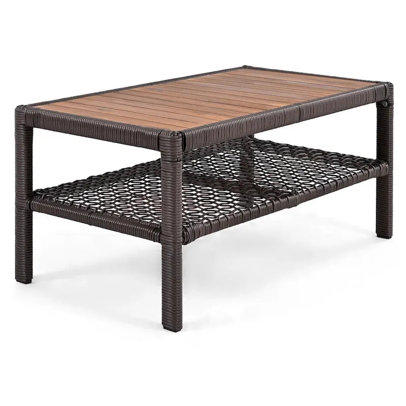 Ensemble de mobilier de patio 4 pièces en résine tressée de 72,1 pouces de large avec fauteuils pivotants