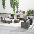 6PCS Rattan Convrtsation Set With Glass Table