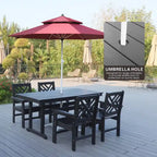 Ensemble de mobilier de jardin 5 pièces en PEHD pour 4 personnes