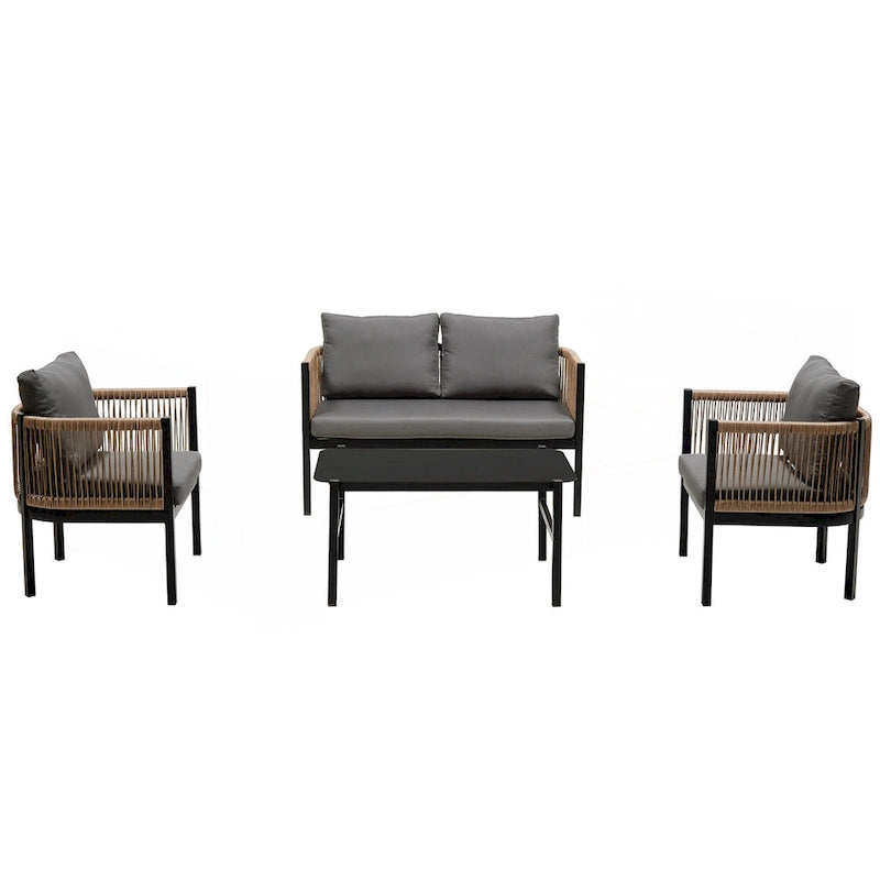Ensemble canapé d'extérieur multi-places avec table