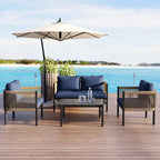 Ensemble canapé d'extérieur multi-places avec table