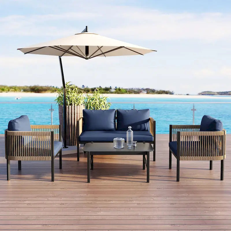 Ensemble canapé d'extérieur multi-places avec table