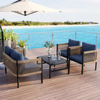 Ensemble canapé d'extérieur multi-places avec table