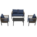 Ensemble canapé d'extérieur multi-places avec table