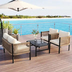 Ensemble canapé d'extérieur multi-places avec table