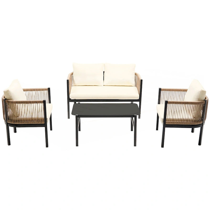 Ensemble canapé d'extérieur multi-places avec table