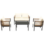 Ensemble canapé d'extérieur multi-places avec table