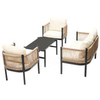 Ensemble canapé d'extérieur multi-places avec table