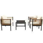 Ensemble canapé d'extérieur multi-places avec table
