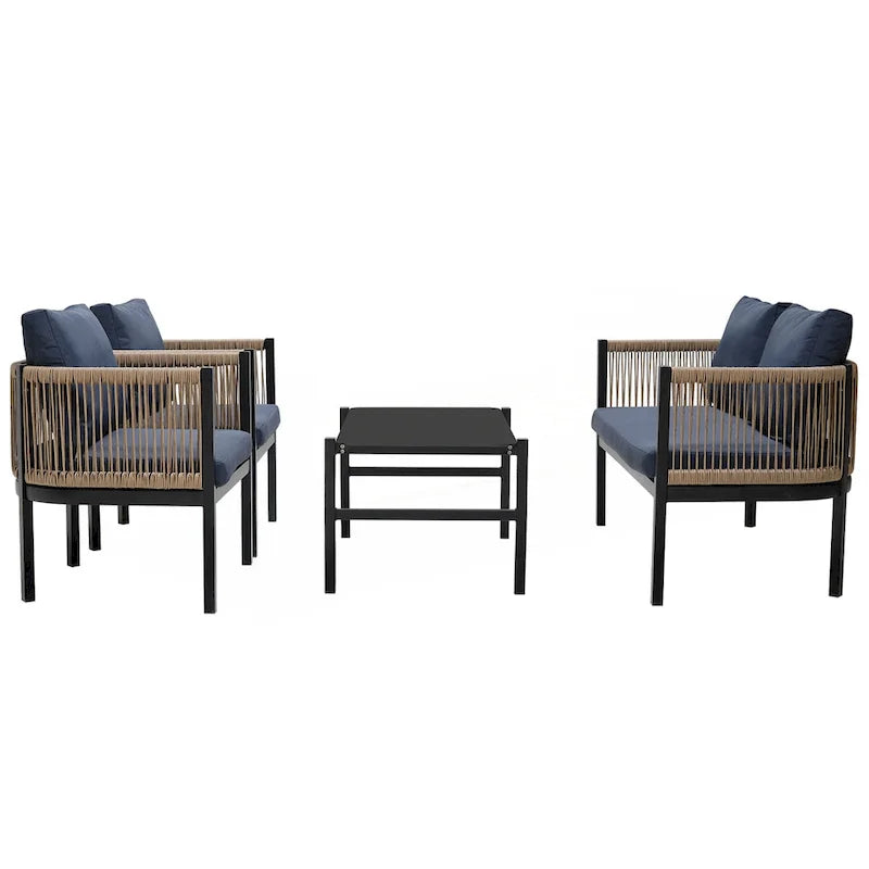 Ensemble canapé d'extérieur multi-places avec table