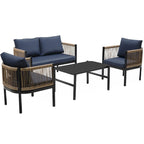 Ensemble canapé d'extérieur multi-places avec table