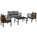 Ensemble canapé d'extérieur multi-places avec table