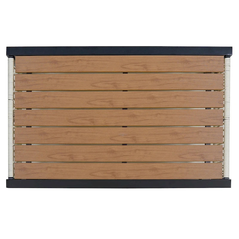 Ensemble canapé d'extérieur en fer pour plusieurs personnes avec table