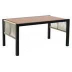 Ensemble canapé d'extérieur en fer pour plusieurs personnes avec table