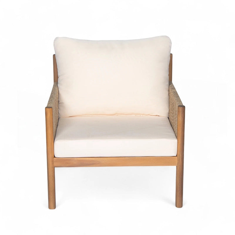 Chaise longue d'extérieur moderne en tissu tissé