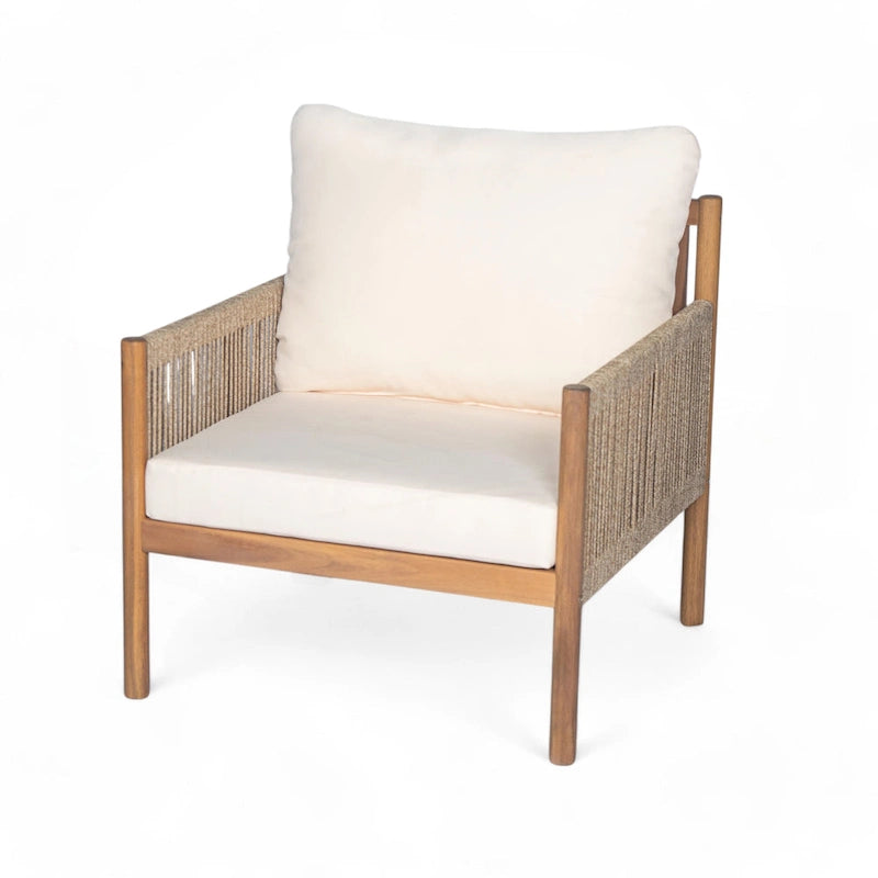 Chaise longue d'extérieur moderne en tissu tissé