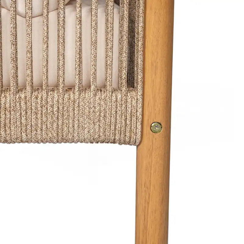 Chaise longue d'extérieur moderne en tissu tissé