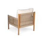 Chaise longue d'extérieur moderne en tissu tissé