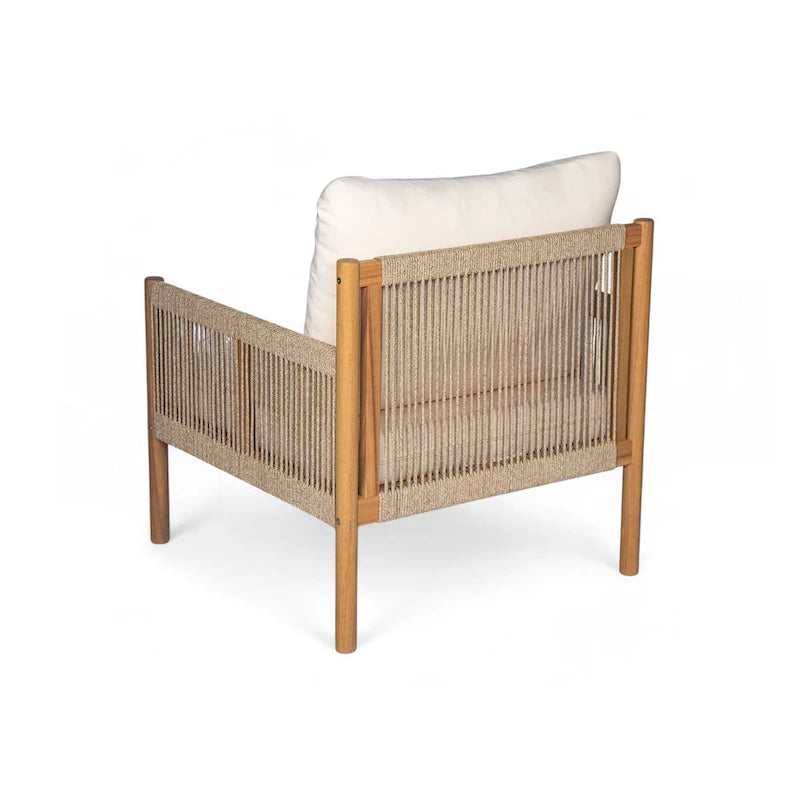 Chaise longue d'extérieur moderne en tissu tissé
