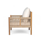 Chaise longue d'extérieur moderne en tissu tissé