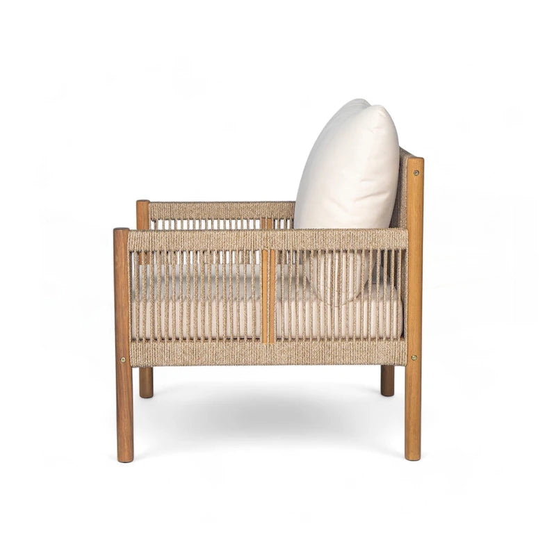 Chaise longue d'extérieur moderne en tissu tissé