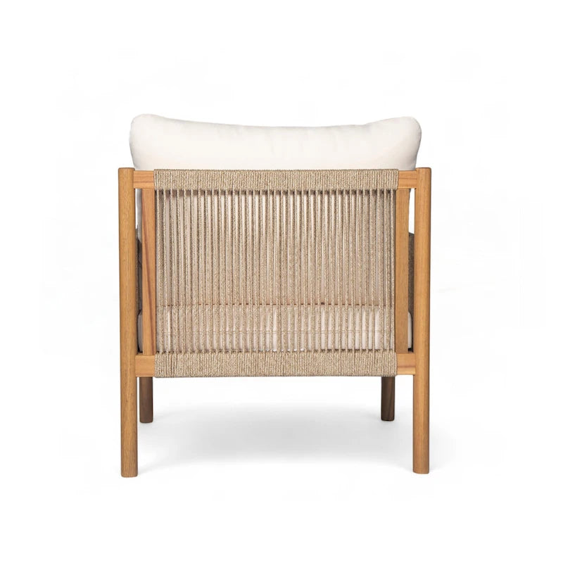 Chaise longue d'extérieur moderne en tissu tissé
