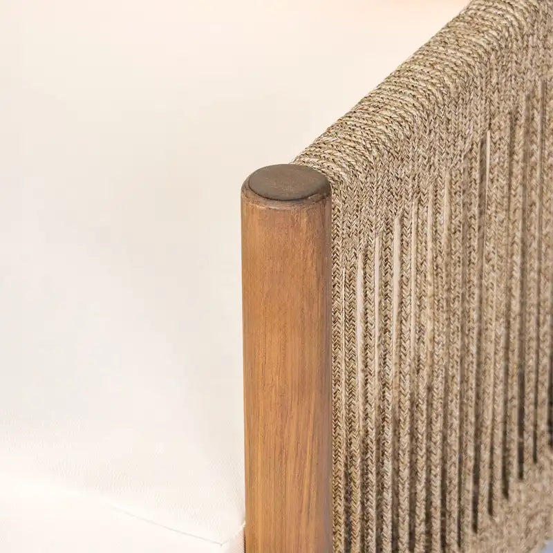 Chaise longue d'extérieur moderne en tissu tissé