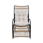 Ensemble de mobilier de jardin Roomfitters 3 pièces en résine tressée avec fauteuil, pouf et coussins pour terrasse ou jardin.