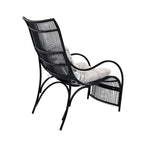 Ensemble de mobilier de jardin Roomfitters 3 pièces en résine tressée avec fauteuil, pouf et coussins pour terrasse ou jardin.