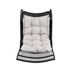 Ensemble de mobilier de jardin Roomfitters 3 pièces en résine tressée avec fauteuil, pouf et coussins pour terrasse ou jardin.
