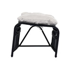 Ensemble de mobilier de jardin Roomfitters 3 pièces en résine tressée avec fauteuil, pouf et coussins pour terrasse ou jardin.