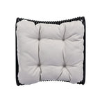 Ensemble de mobilier de jardin Roomfitters 3 pièces en résine tressée avec fauteuil, pouf et coussins pour terrasse ou jardin.