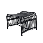 Ensemble de mobilier de jardin Roomfitters 3 pièces en résine tressée avec fauteuil, pouf et coussins pour terrasse ou jardin.
