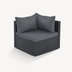 Ensemble de canapés d'angle modulaires en résine tressée 8 pièces avec table basse