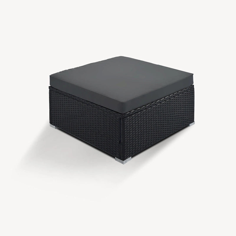 Ensemble de canapés d'angle modulaires en résine tressée 8 pièces avec table basse
