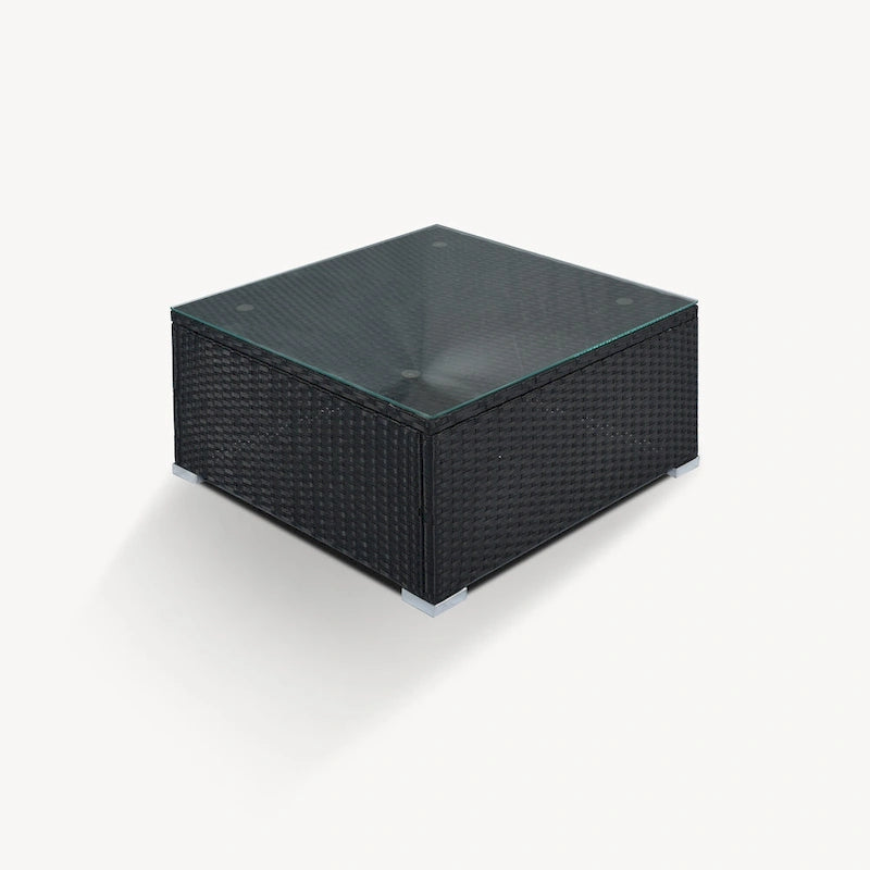 Ensemble de canapés d'angle modulaires en résine tressée 8 pièces avec table basse