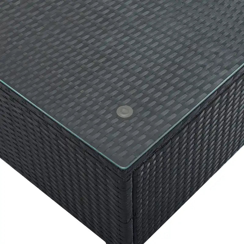 Ensemble de canapés d'angle modulaires en résine tressée 8 pièces avec table basse