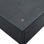 Ensemble de canapés d'angle modulaires en résine tressée 8 pièces avec table basse