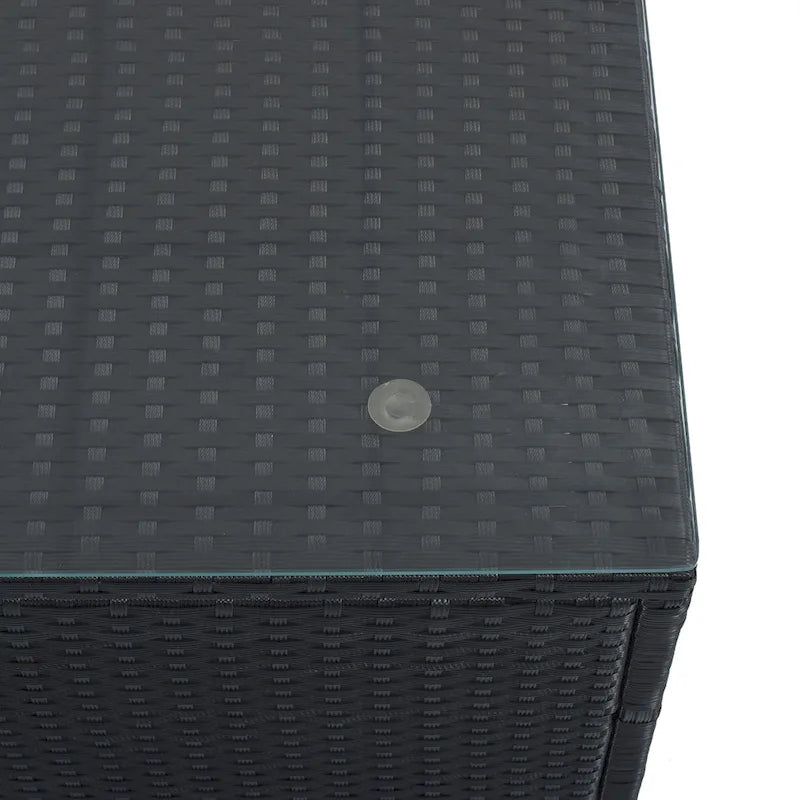 Ensemble de canapés d'angle modulaires en résine tressée 8 pièces avec table basse
