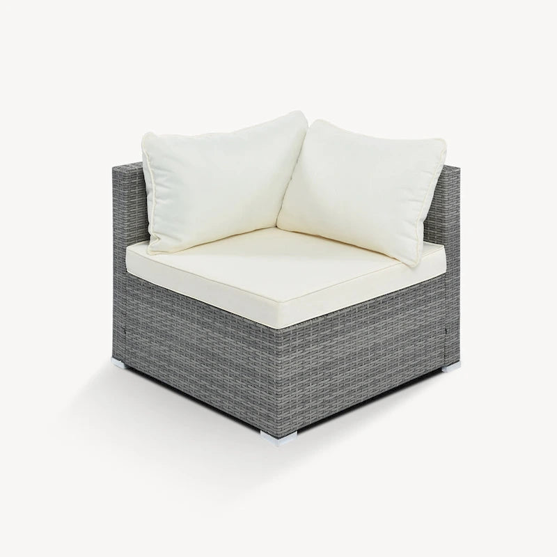 Ensemble de canapés d'angle modulaires en résine tressée 8 pièces avec table basse