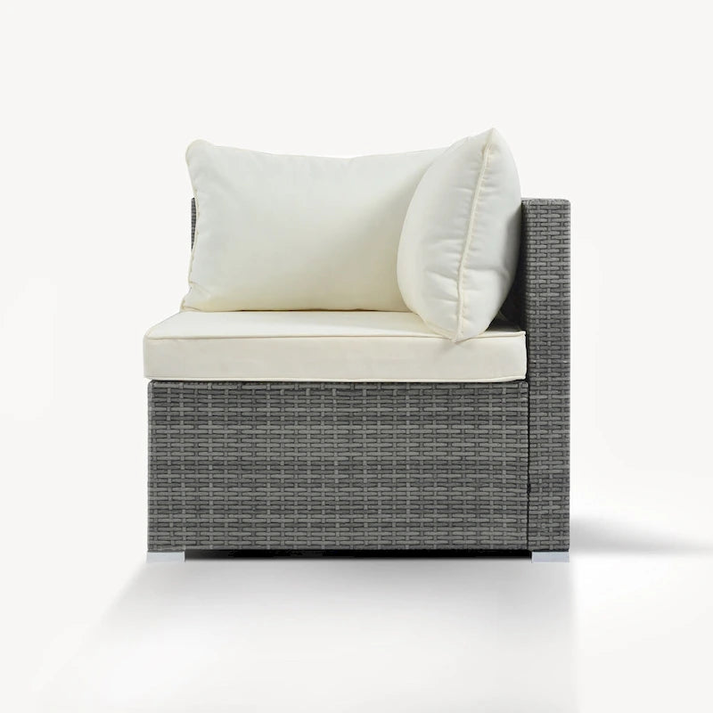 Ensemble de canapés d'angle modulaires en résine tressée 8 pièces avec table basse
