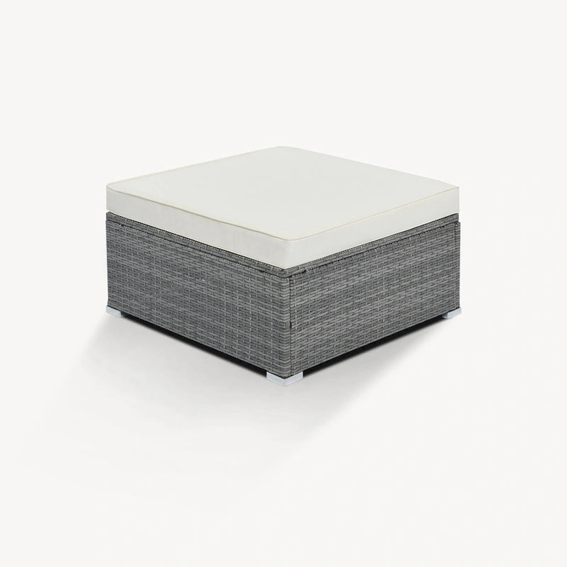 Ensemble de canapés d'angle modulaires en résine tressée 8 pièces avec table basse