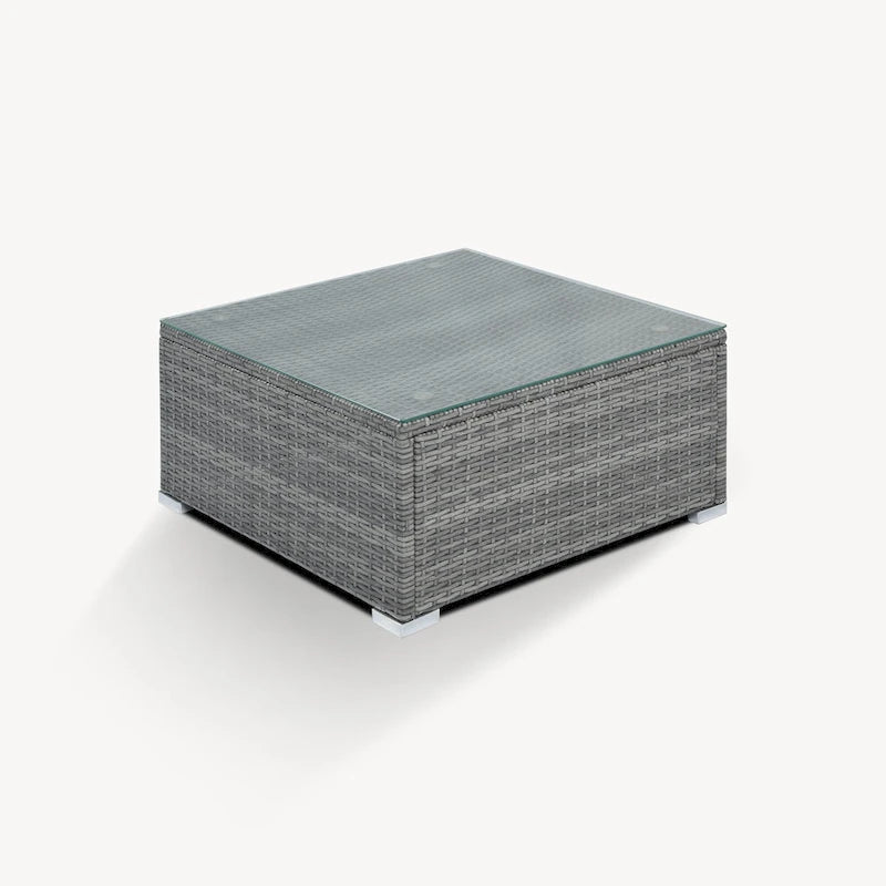 Ensemble de canapés d'angle modulaires en résine tressée 8 pièces avec table basse