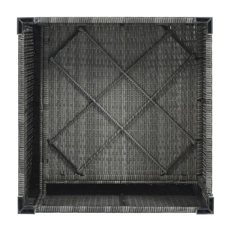 Ensemble de canapés d'angle modulaires en résine tressée 8 pièces avec table basse