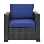 Ensemble de canapé d'angle en rotin 10 pièces avec table de rangement et coussins imperméables